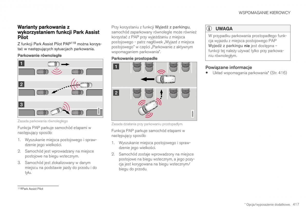 Volvo XC40 instrukcja obslugi / page 419