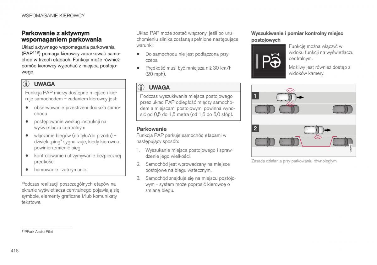 Volvo XC40 instrukcja obslugi / page 420