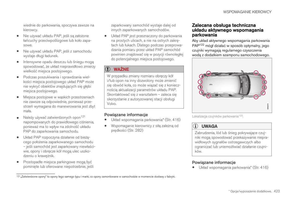 Volvo XC40 instrukcja obslugi / page 425