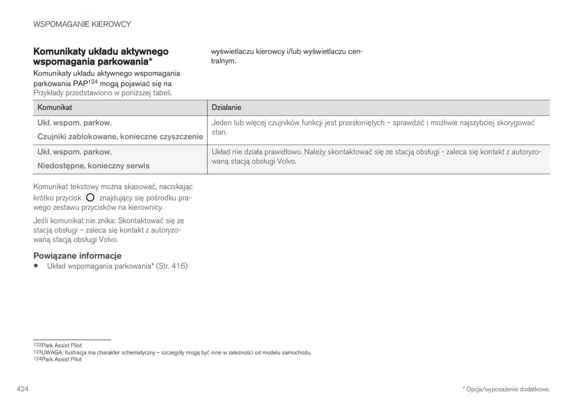 Volvo XC40 instrukcja obslugi / page 426