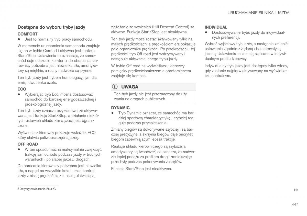 Volvo XC40 instrukcja obslugi / page 449