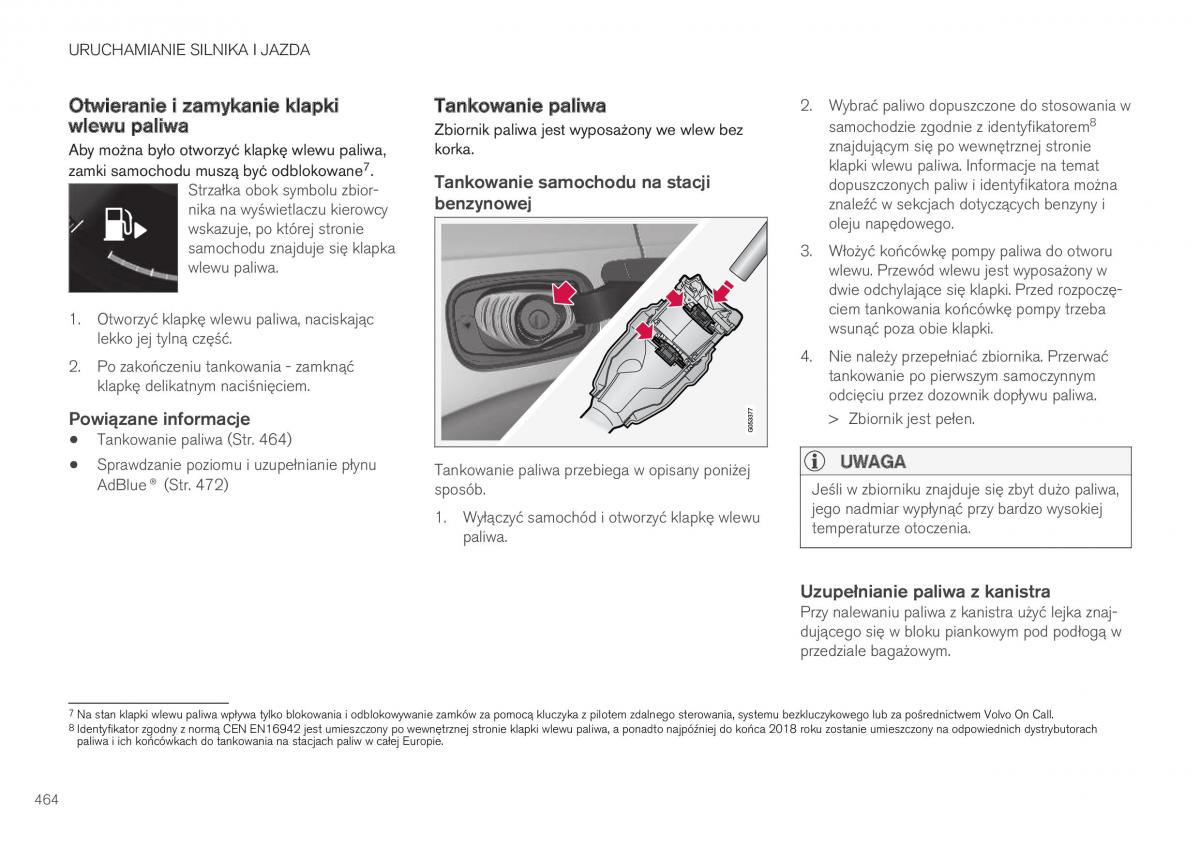 Volvo XC40 instrukcja obslugi / page 466