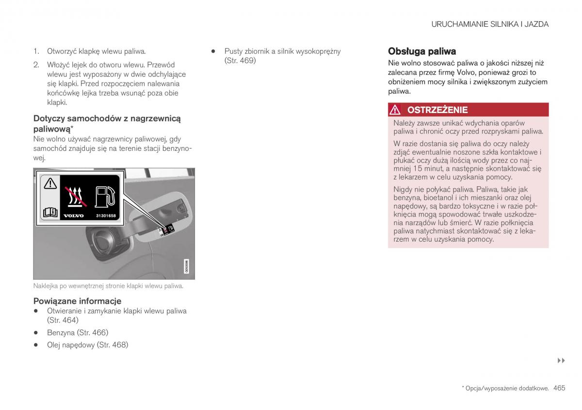 Volvo XC40 instrukcja obslugi / page 467