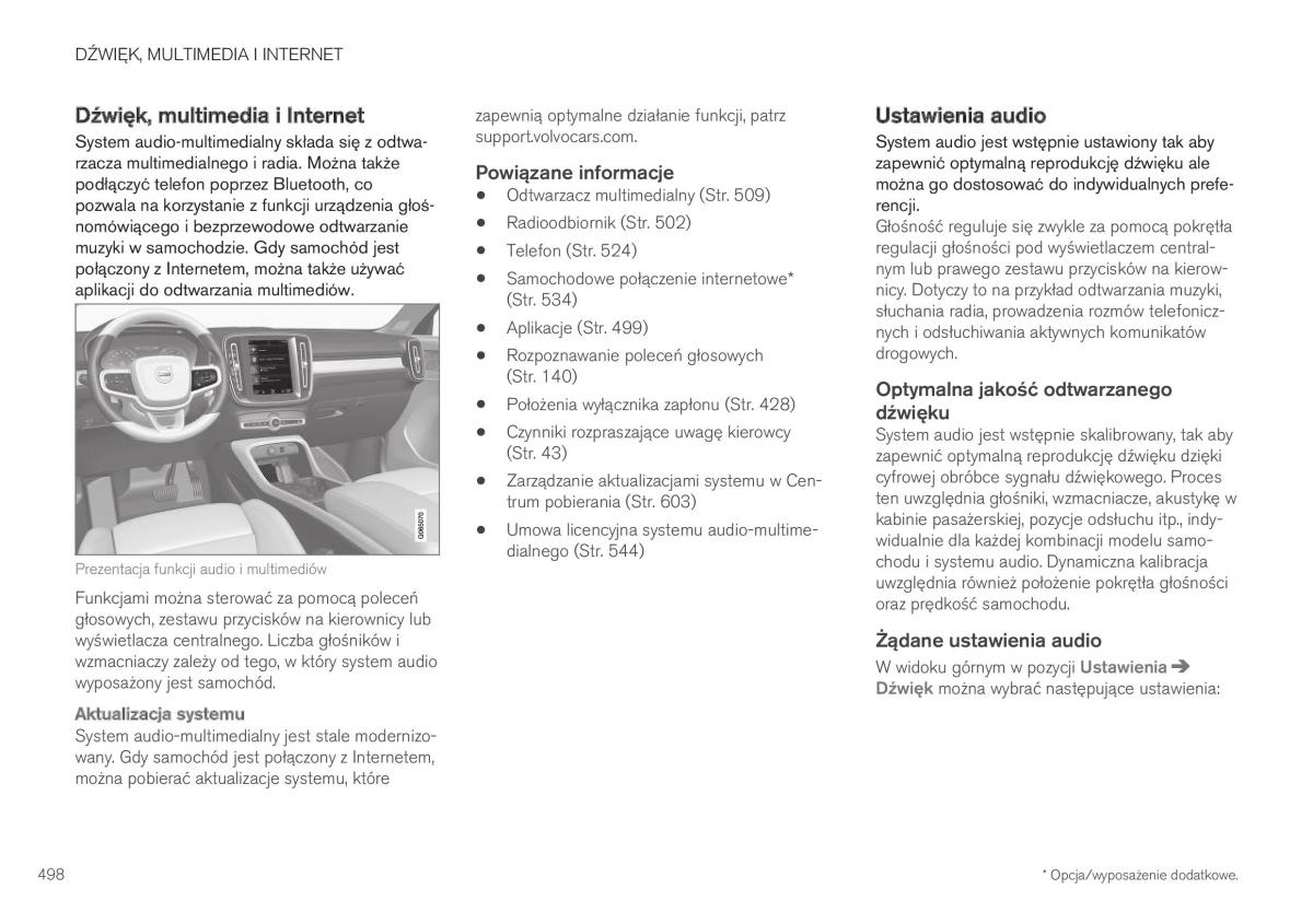 Volvo XC40 instrukcja obslugi / page 500