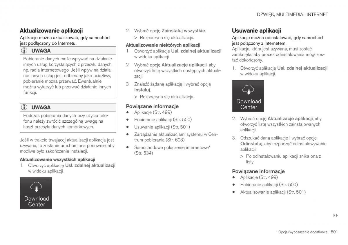 Volvo XC40 instrukcja obslugi / page 503