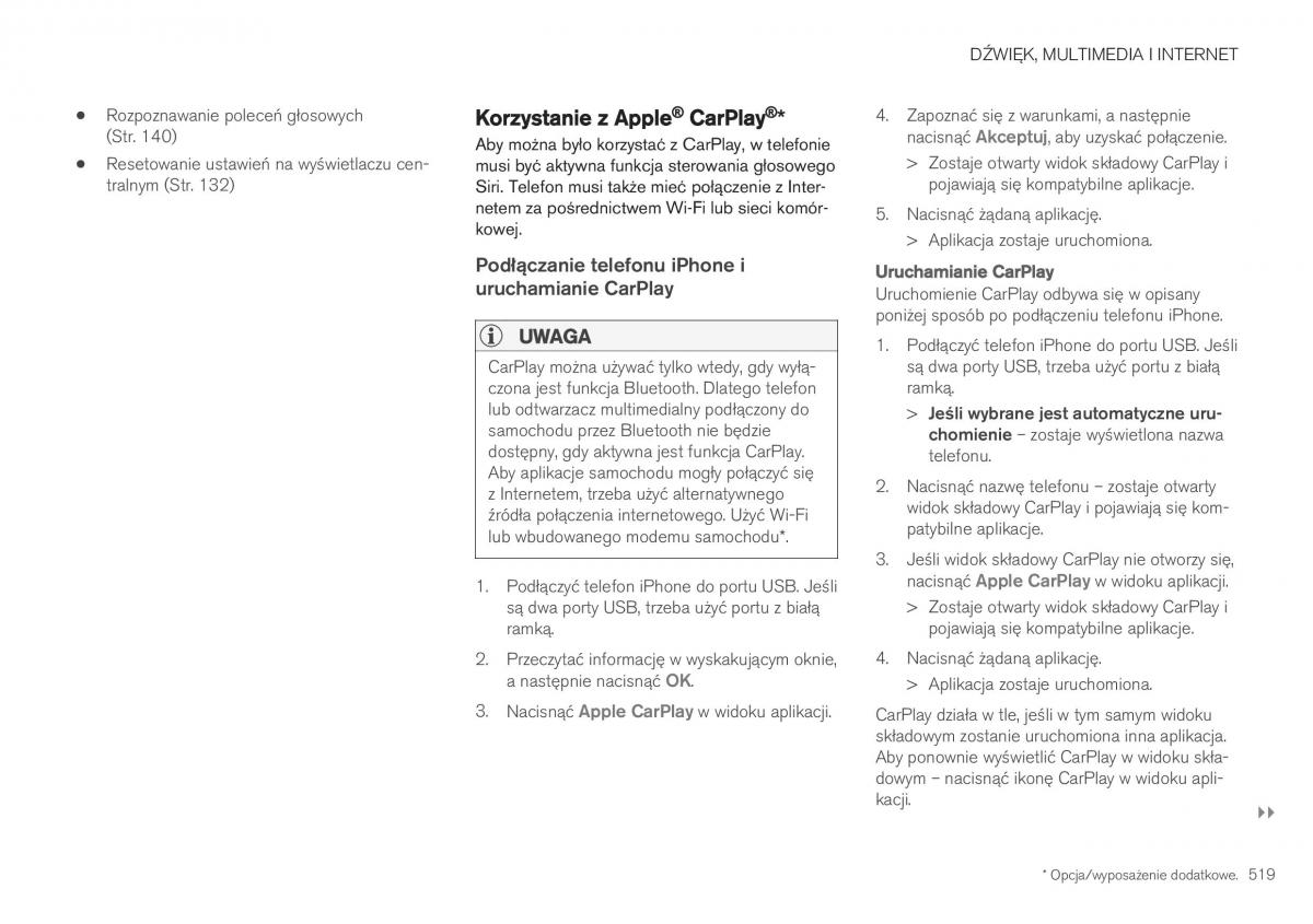 Volvo XC40 instrukcja obslugi / page 521