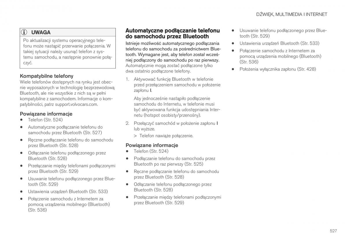 Volvo XC40 instrukcja obslugi / page 529