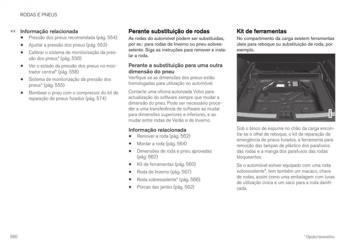 Volvo XC40 manual del propietario / page 562