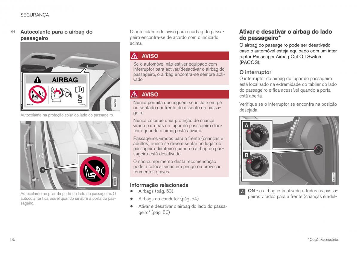 Volvo XC40 manual del propietario / page 58