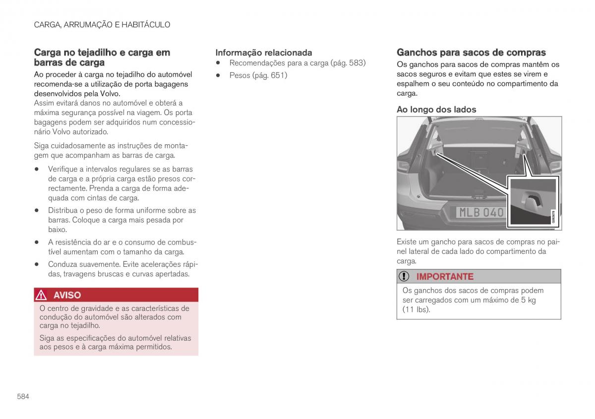 Volvo XC40 manual del propietario / page 586