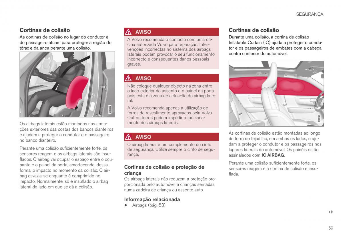 Volvo XC40 manual del propietario / page 61