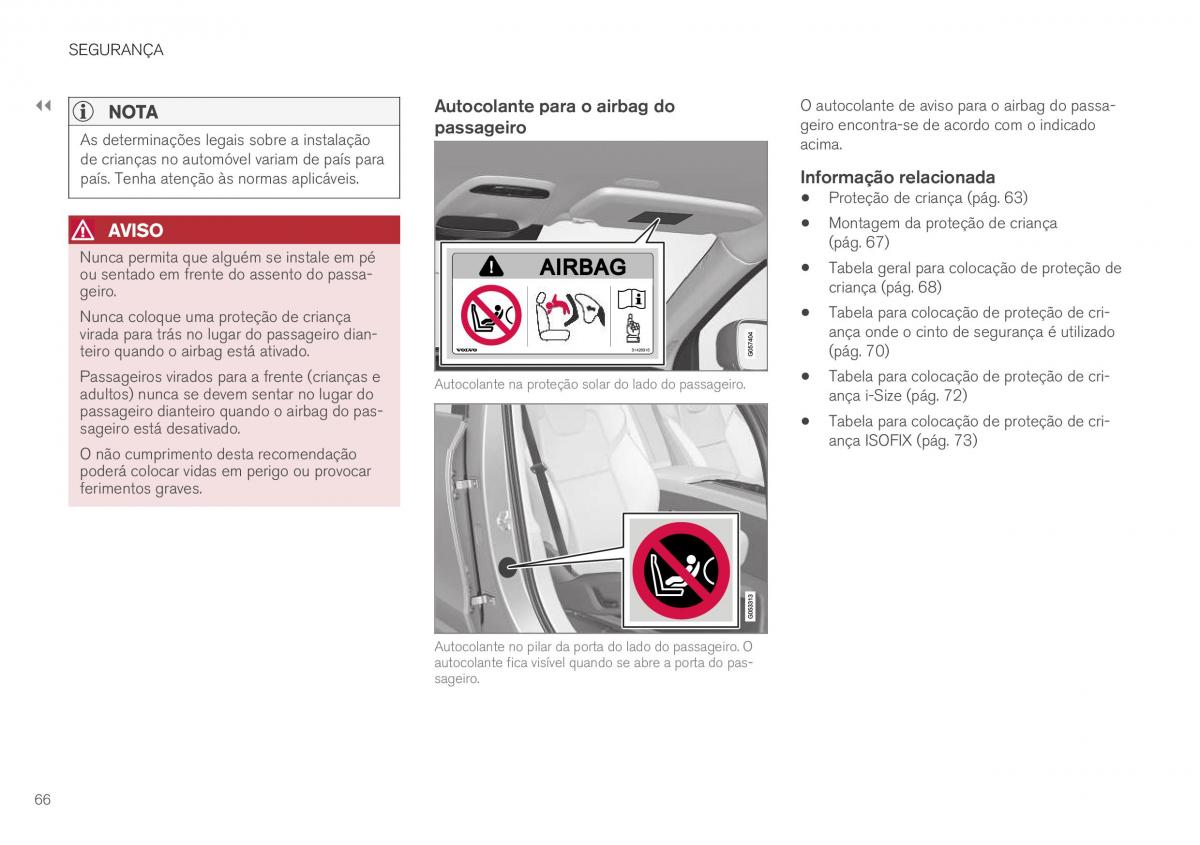 Volvo XC40 manual del propietario / page 68