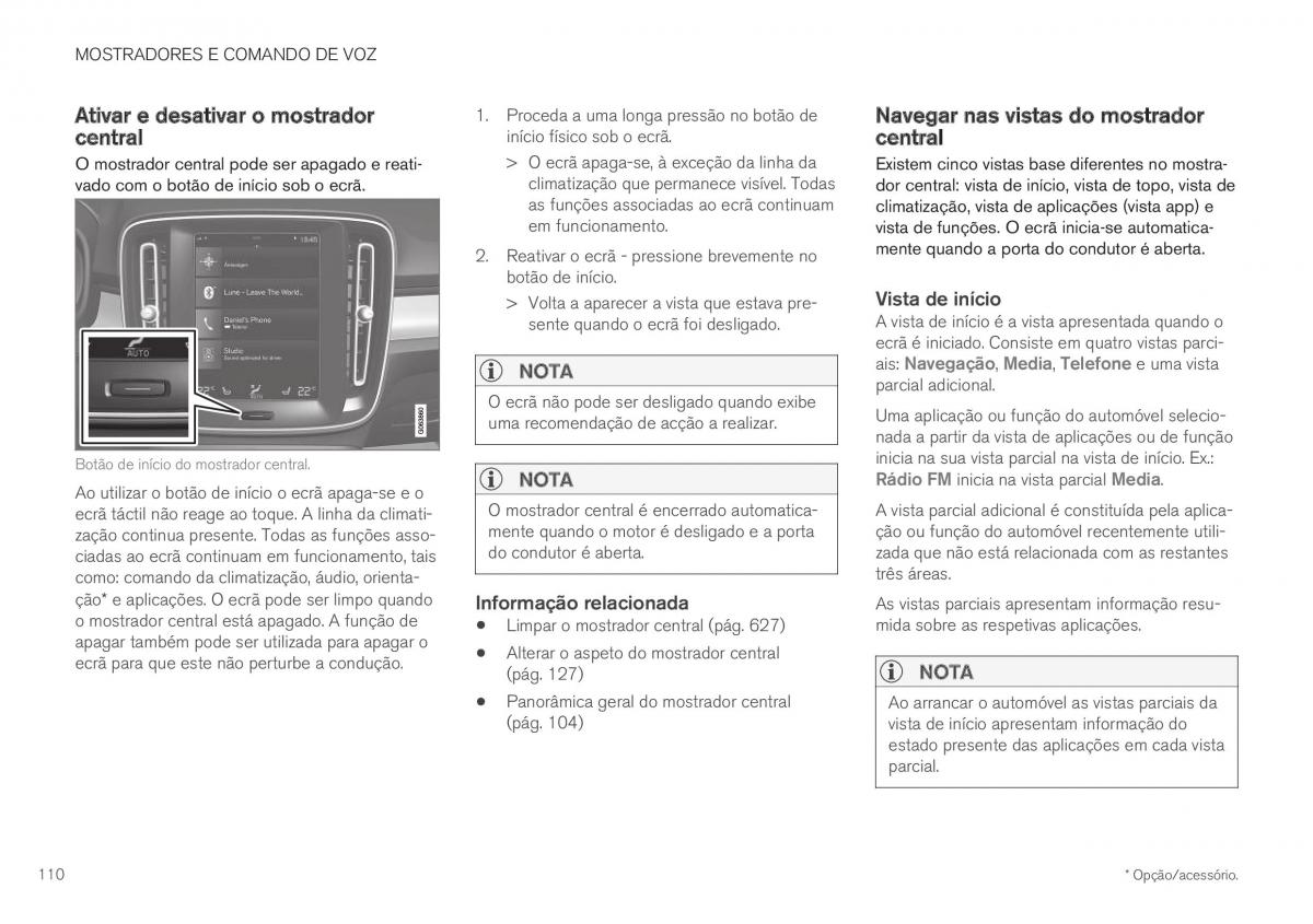 Volvo XC40 manual del propietario / page 112