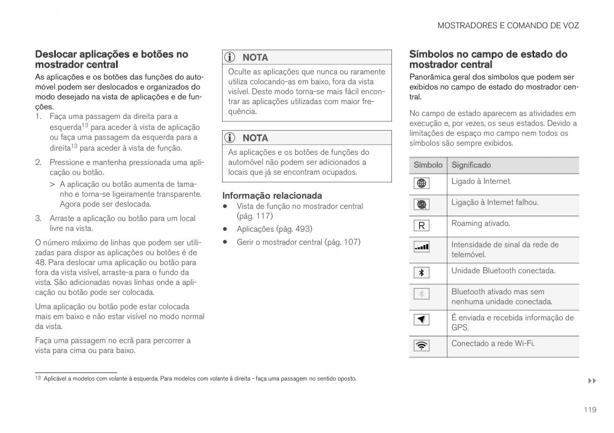 Volvo XC40 manual del propietario / page 121