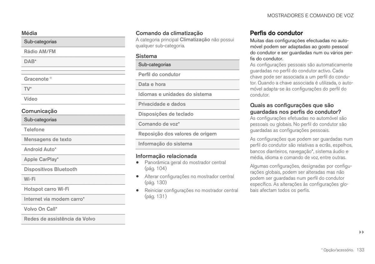 Volvo XC40 manual del propietario / page 135