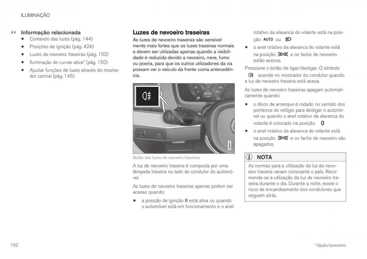 Volvo XC40 manual del propietario / page 154