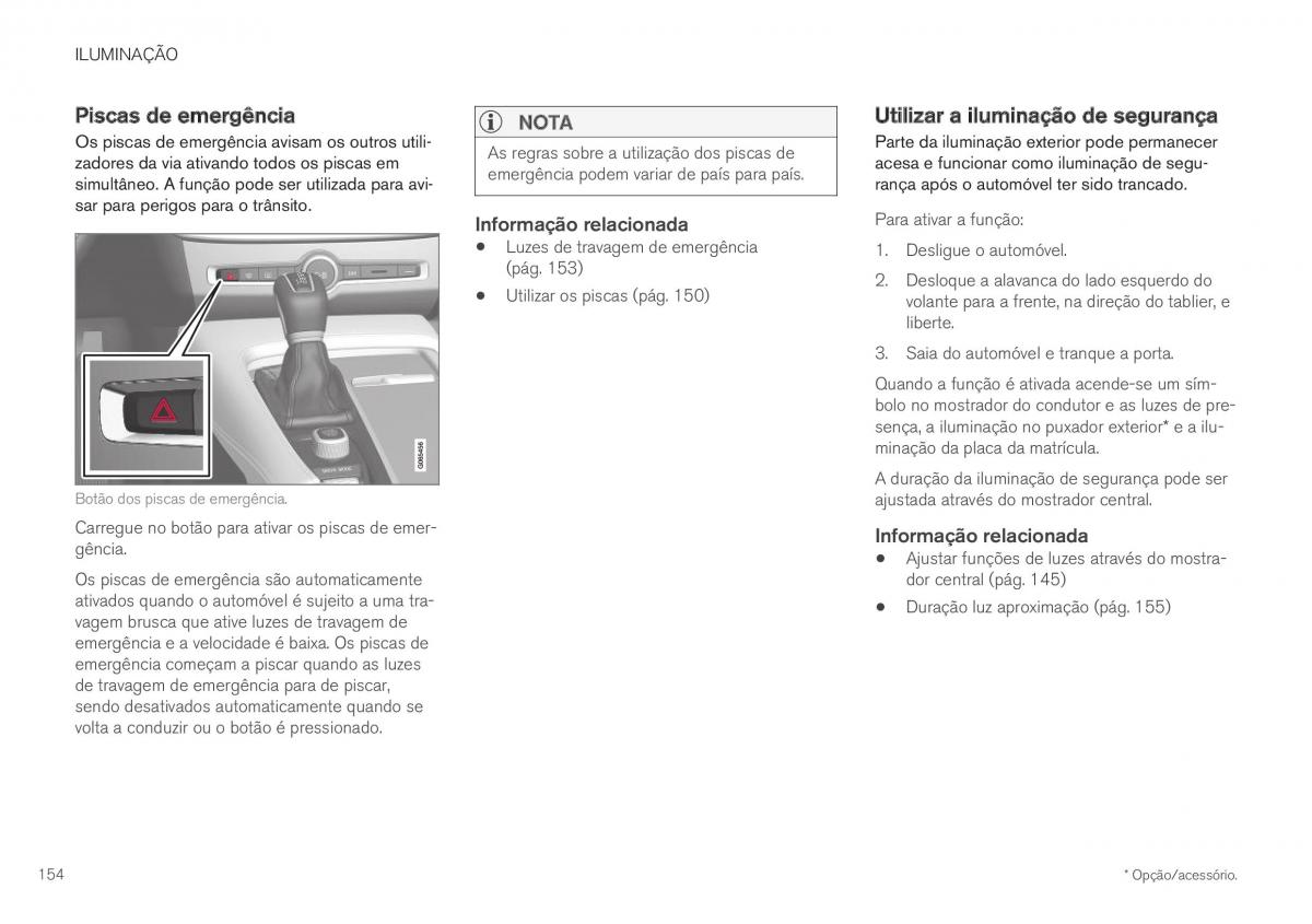 Volvo XC40 manual del propietario / page 156