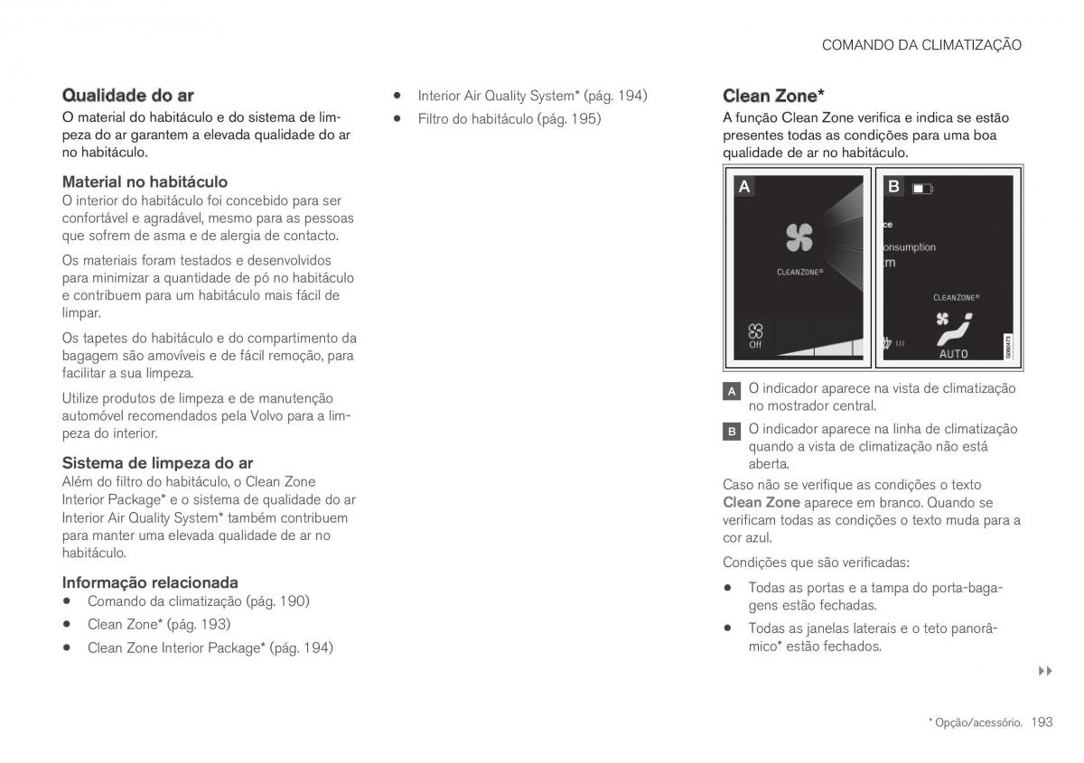 Volvo XC40 manual del propietario / page 195