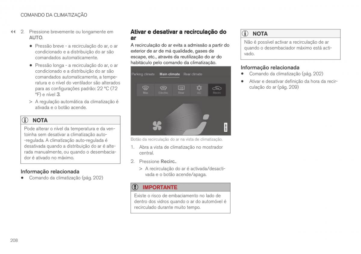 Volvo XC40 manual del propietario / page 210