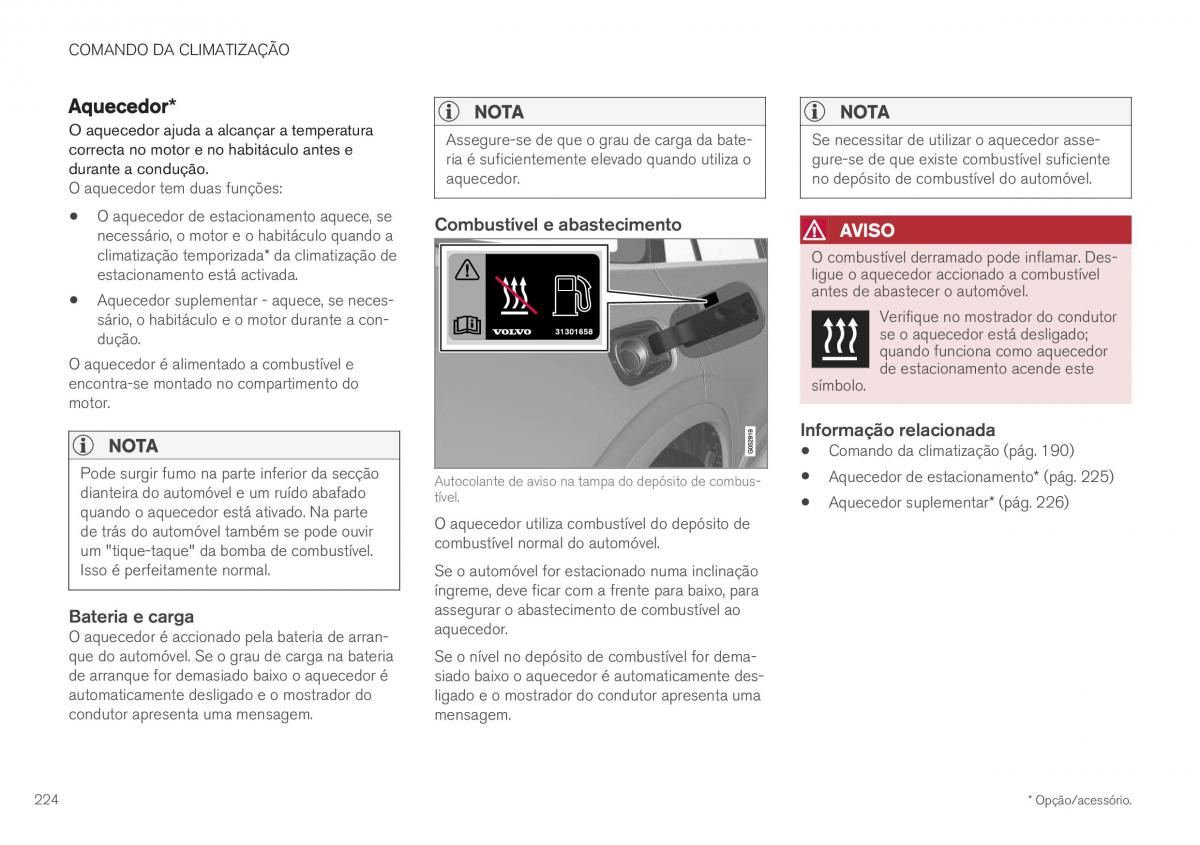 Volvo XC40 manual del propietario / page 226