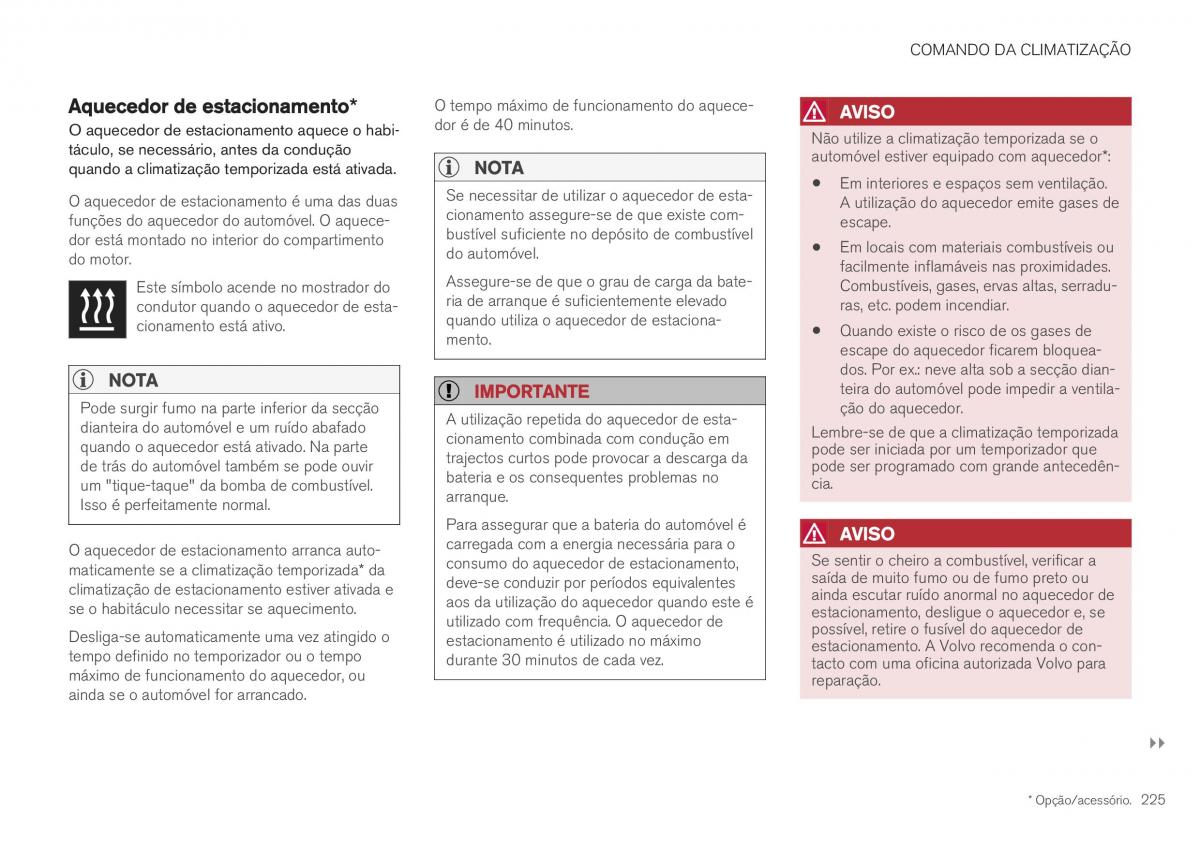 Volvo XC40 manual del propietario / page 227