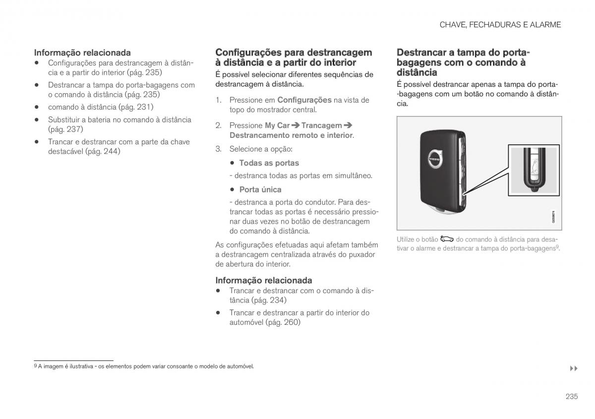 Volvo XC40 manual del propietario / page 237