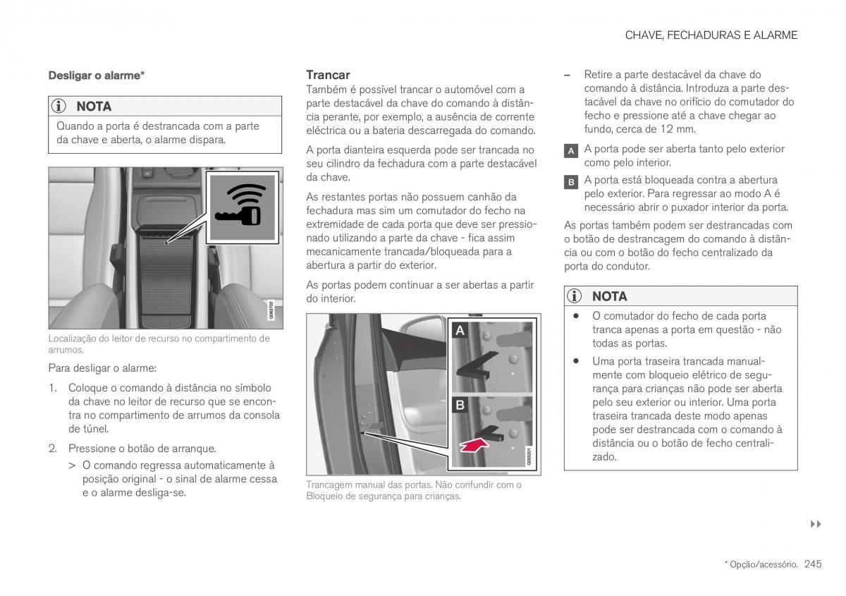 Volvo XC40 manual del propietario / page 247