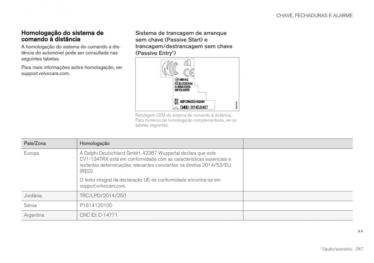 Volvo XC40 manual del propietario / page 249