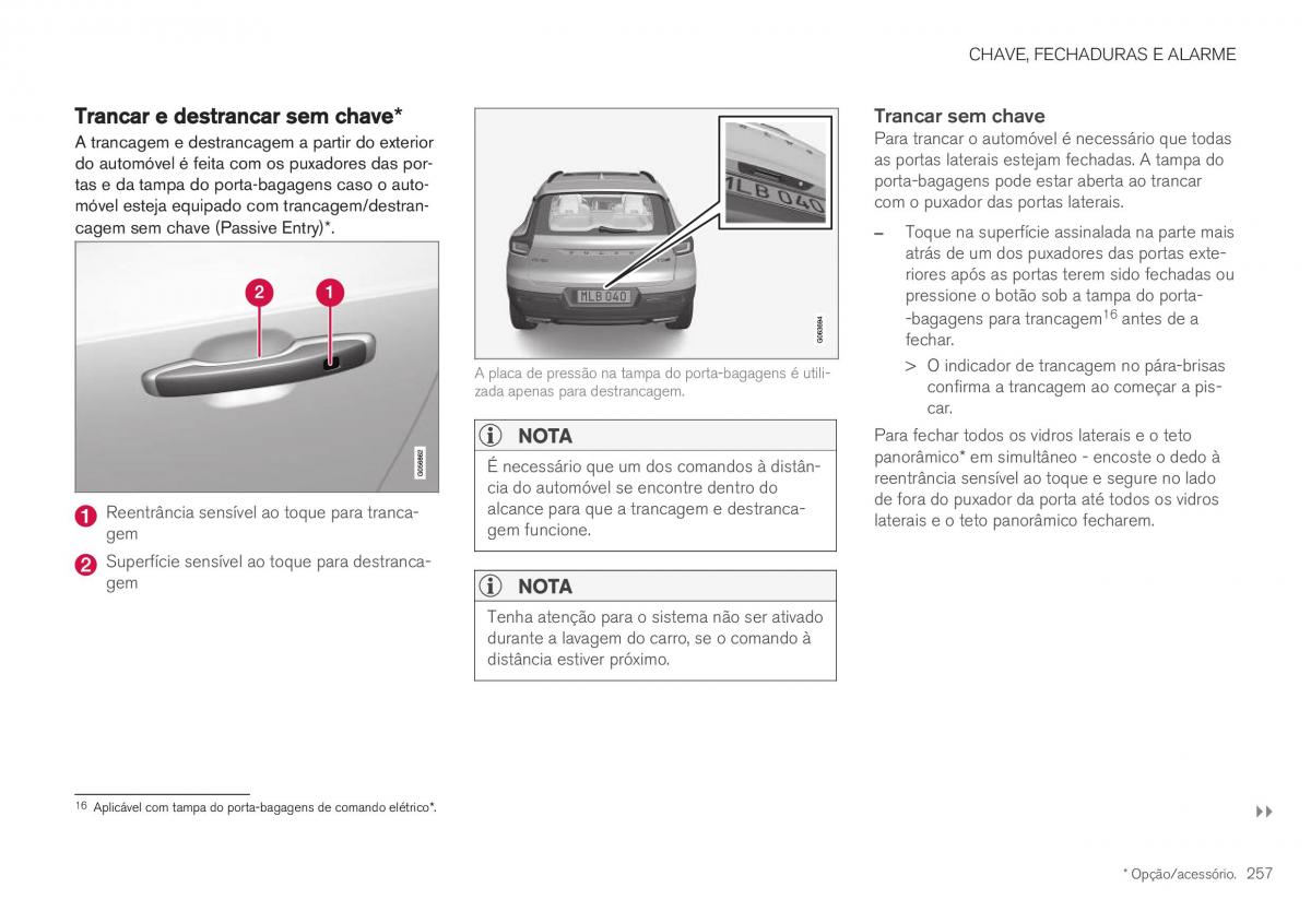 Volvo XC40 manual del propietario / page 259