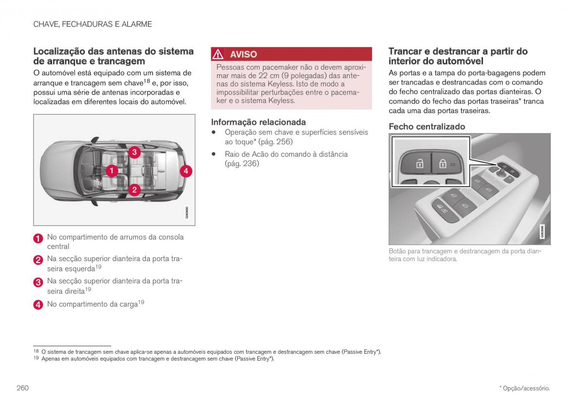 Volvo XC40 manual del propietario / page 262