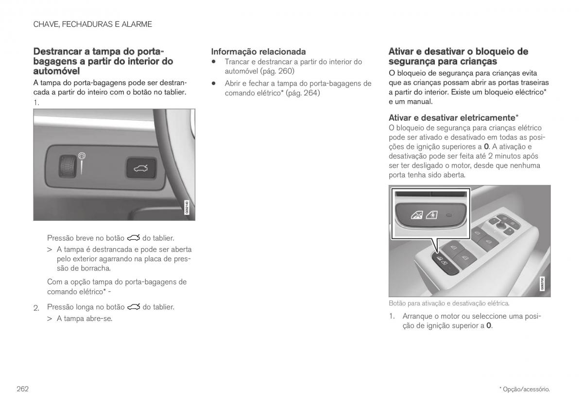 Volvo XC40 manual del propietario / page 264