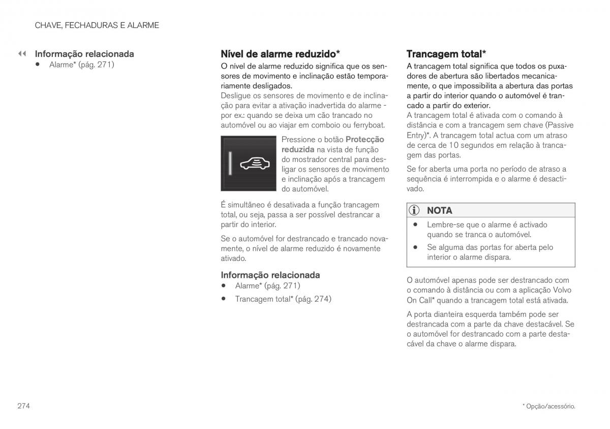 Volvo XC40 manual del propietario / page 276