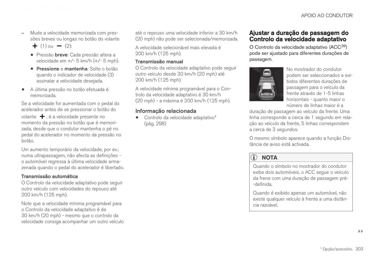 Volvo XC40 manual del propietario / page 305