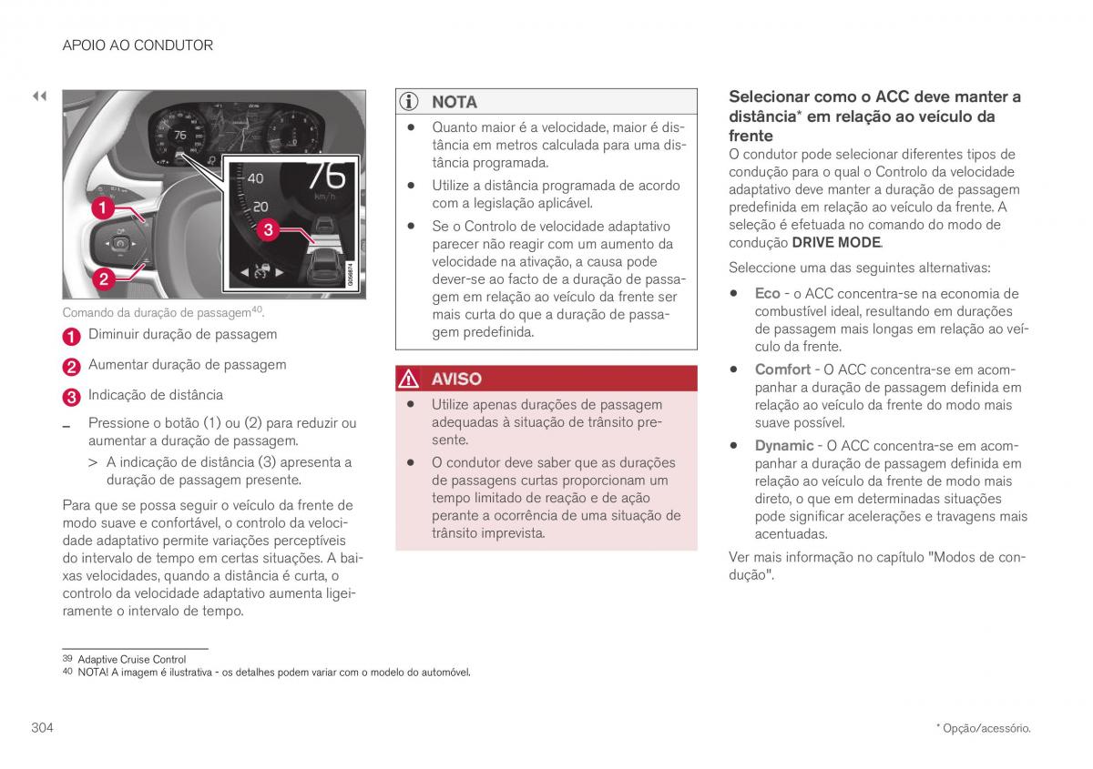 Volvo XC40 manual del propietario / page 306