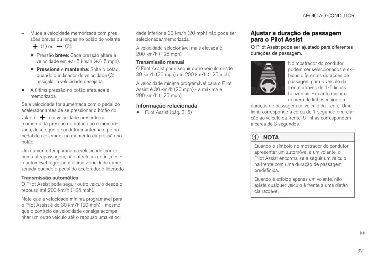 Volvo XC40 manual del propietario / page 323