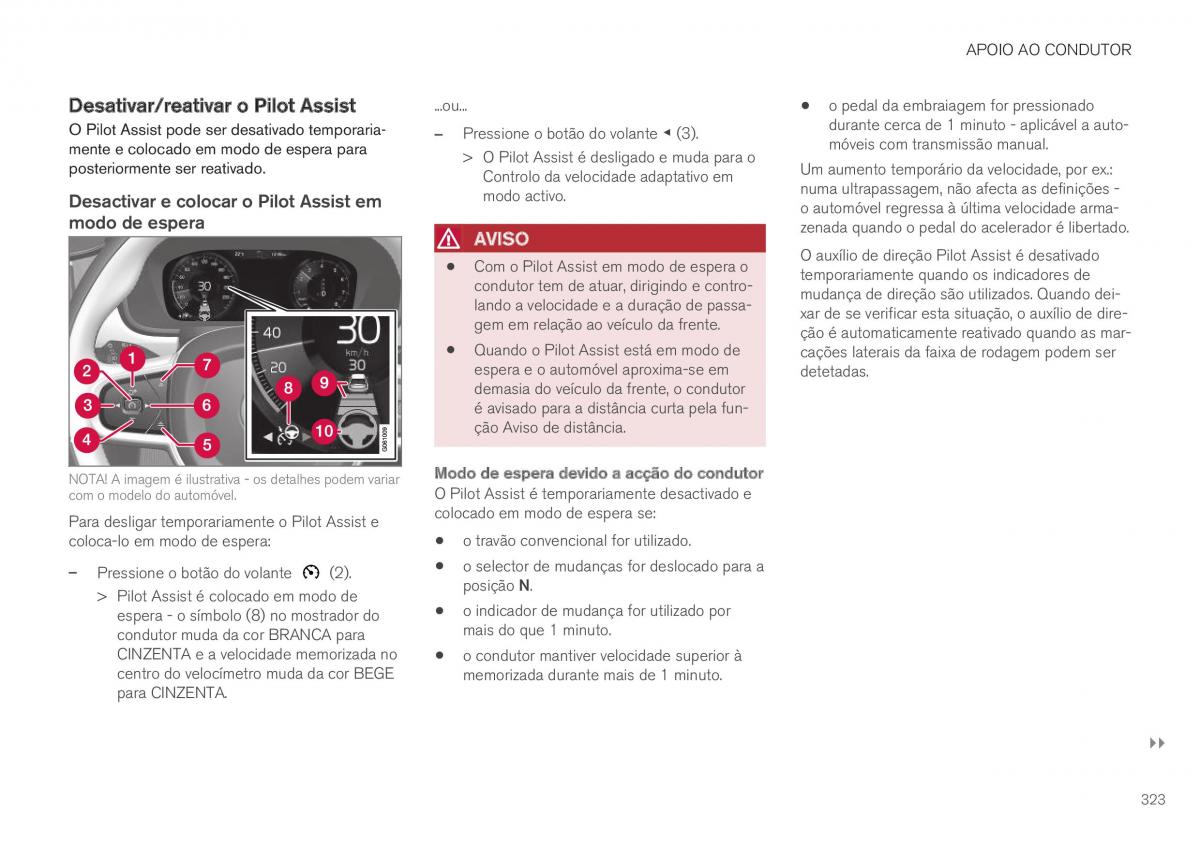 Volvo XC40 manual del propietario / page 325