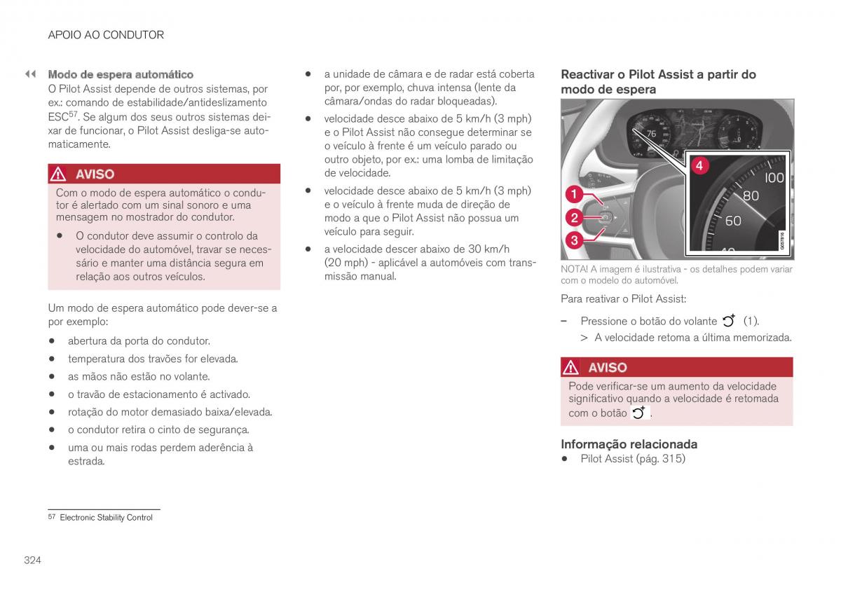 Volvo XC40 manual del propietario / page 326