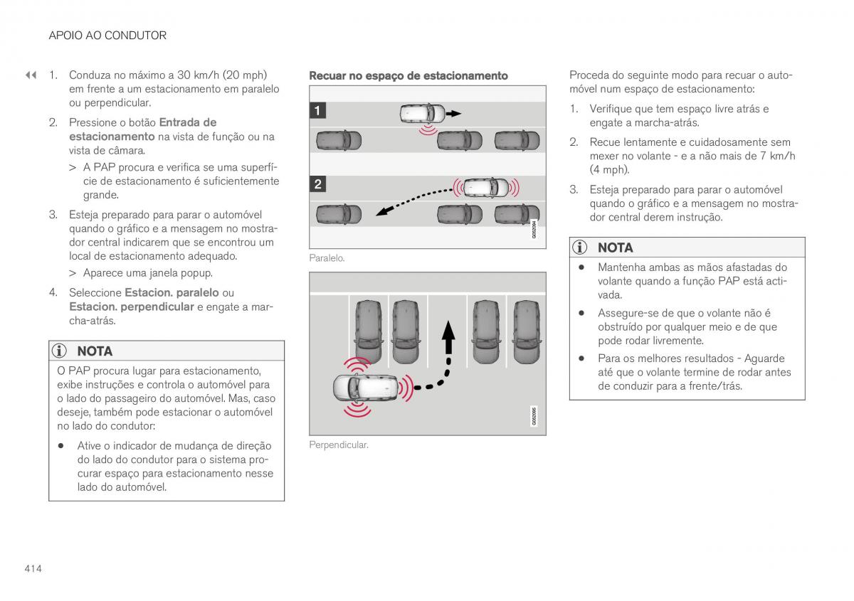 Volvo XC40 manual del propietario / page 416