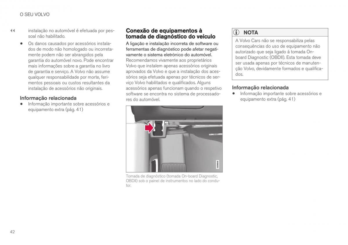 Volvo XC40 manual del propietario / page 44