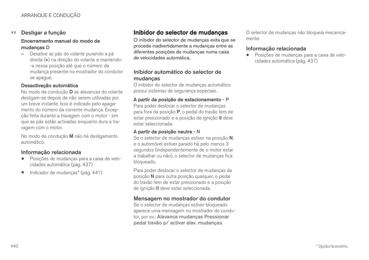 Volvo XC40 manual del propietario / page 442