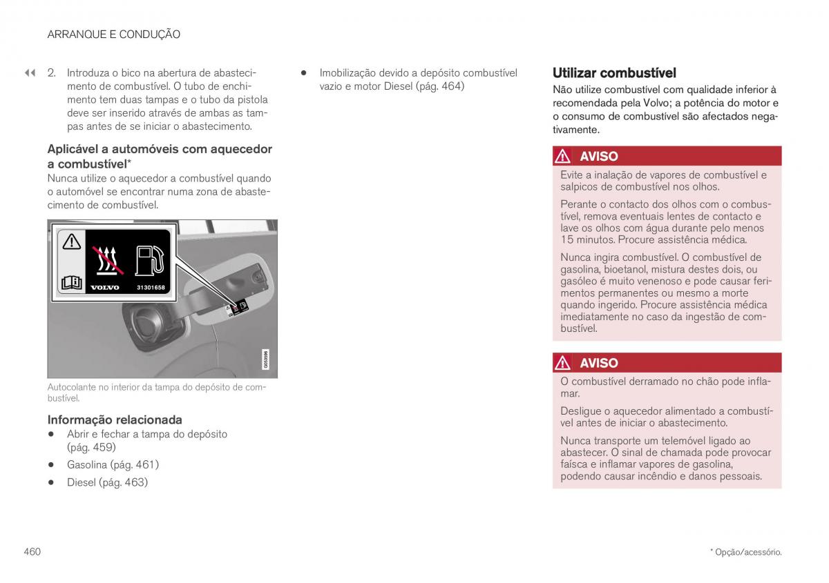 Volvo XC40 manual del propietario / page 462