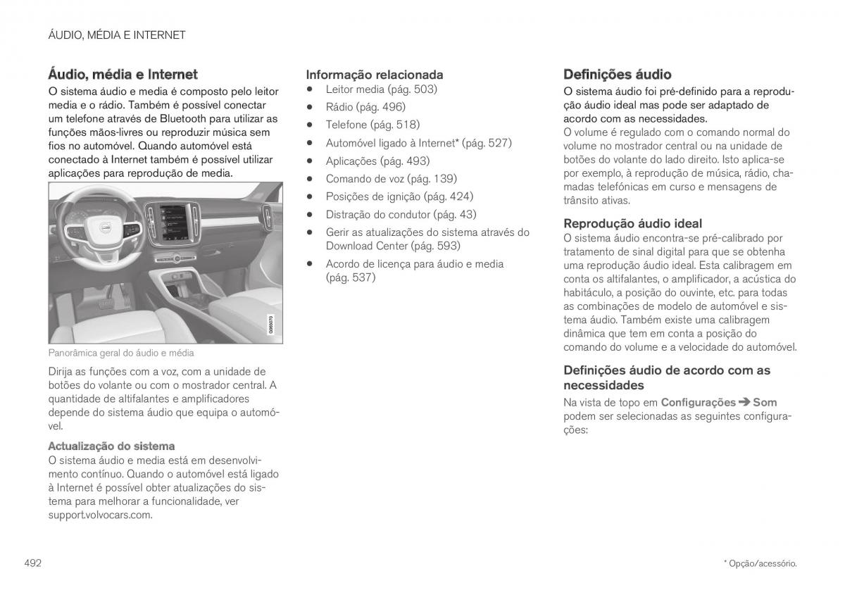 Volvo XC40 manual del propietario / page 494