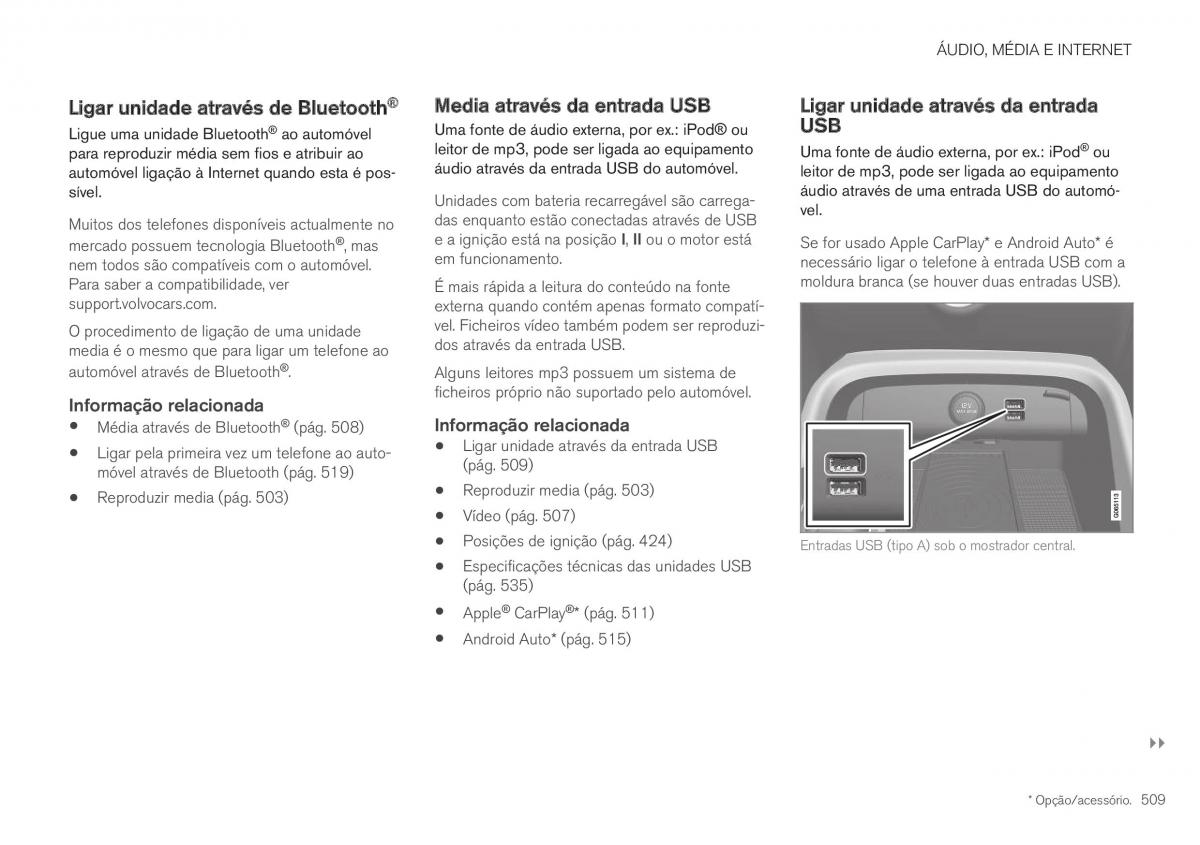 Volvo XC40 manual del propietario / page 511