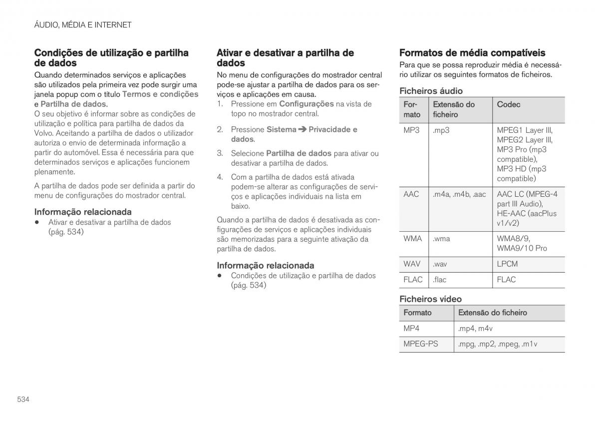 Volvo XC40 manual del propietario / page 536