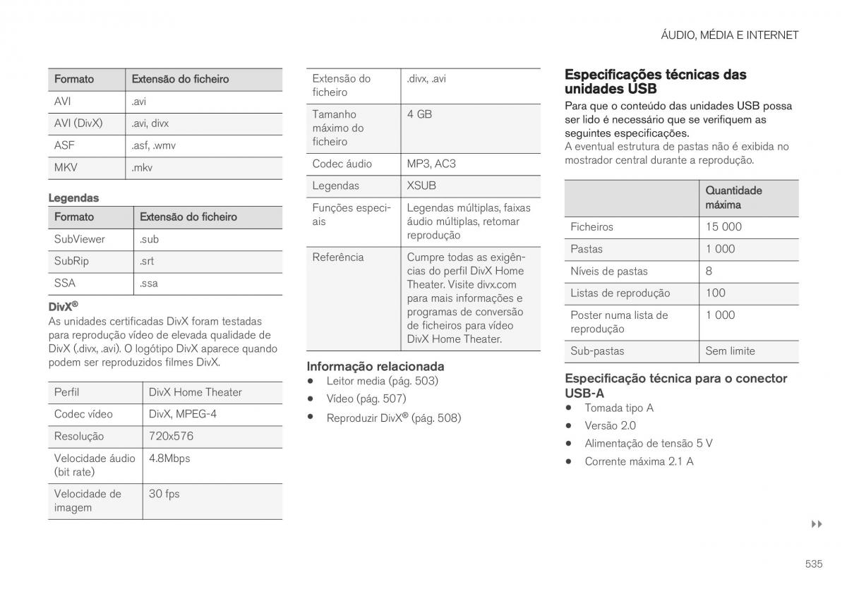 Volvo XC40 manual del propietario / page 537