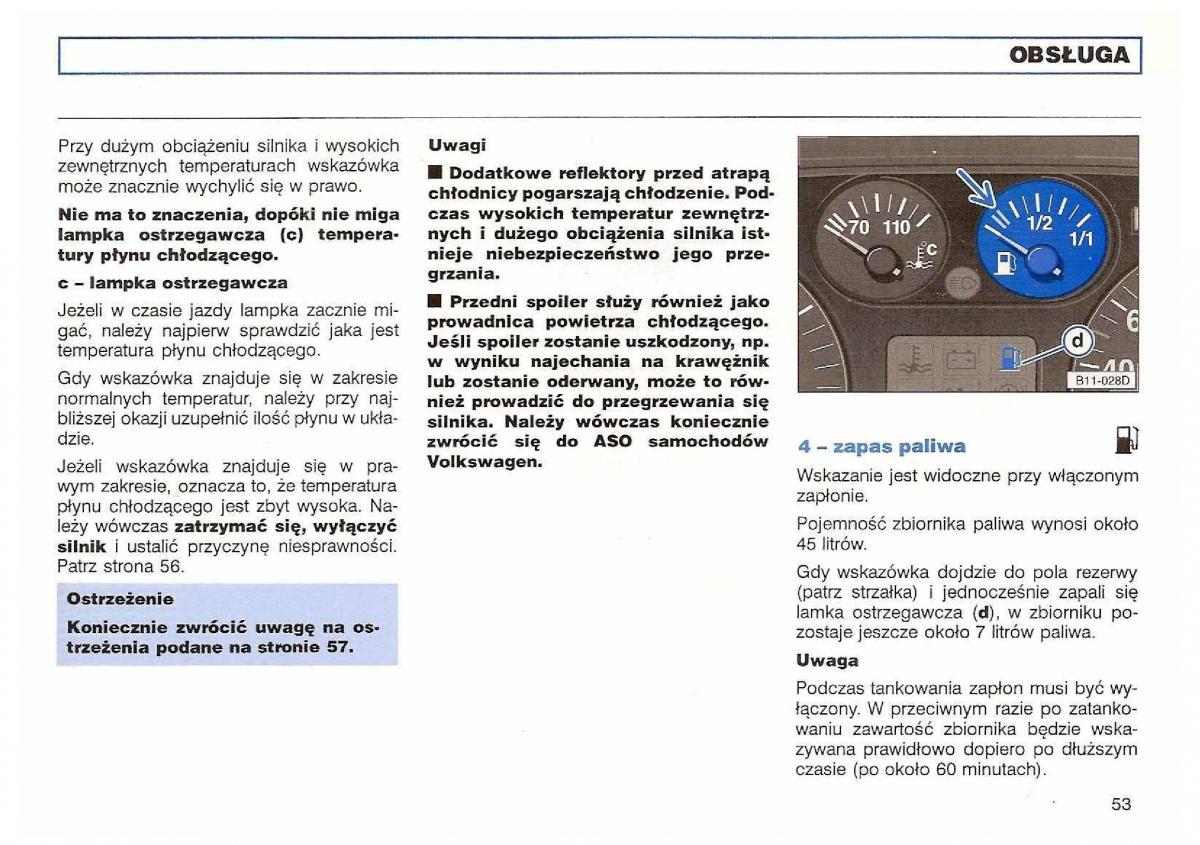 VW Polo III 3 instrukcja obslugi / page 55