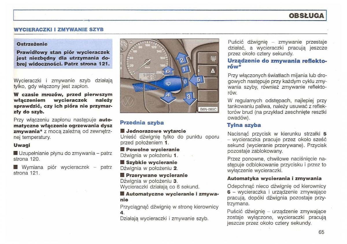 VW Polo III 3 instrukcja obslugi / page 67