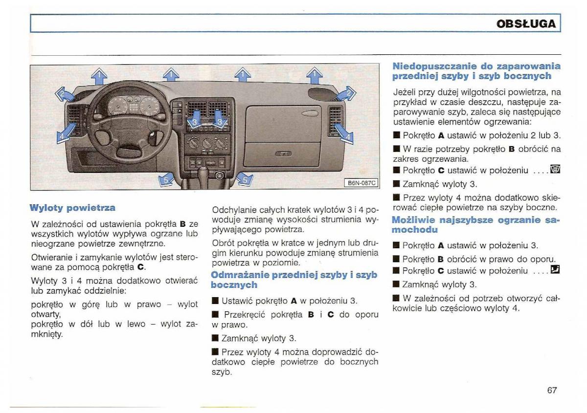 VW Polo III 3 instrukcja obslugi / page 69