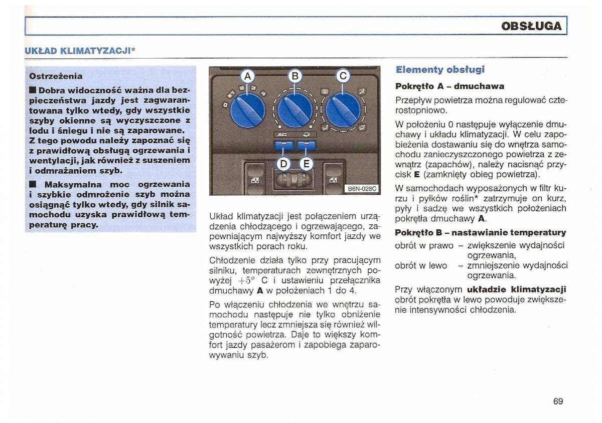 VW Polo III 3 instrukcja obslugi / page 71