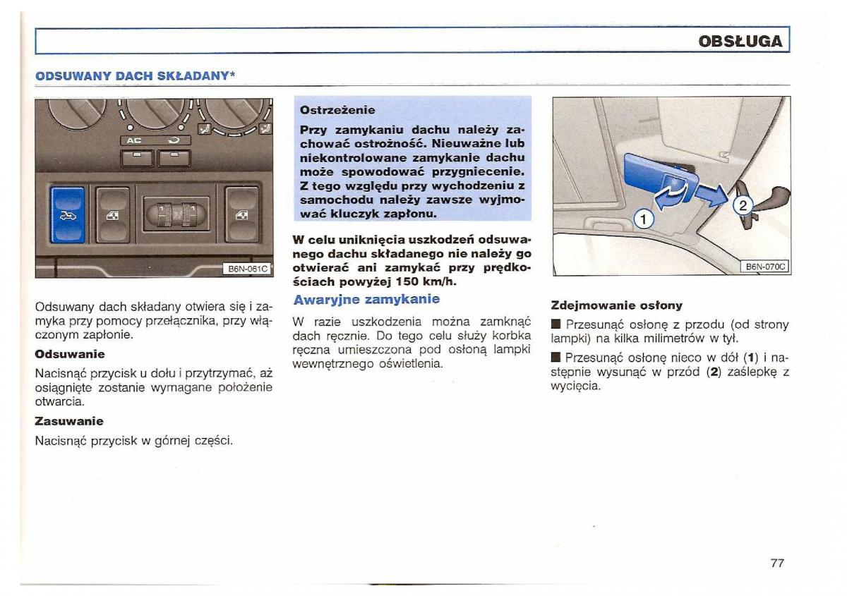 VW Polo III 3 instrukcja obslugi / page 79